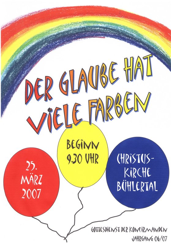 Plakat "Der Glaube hat viele Farben"