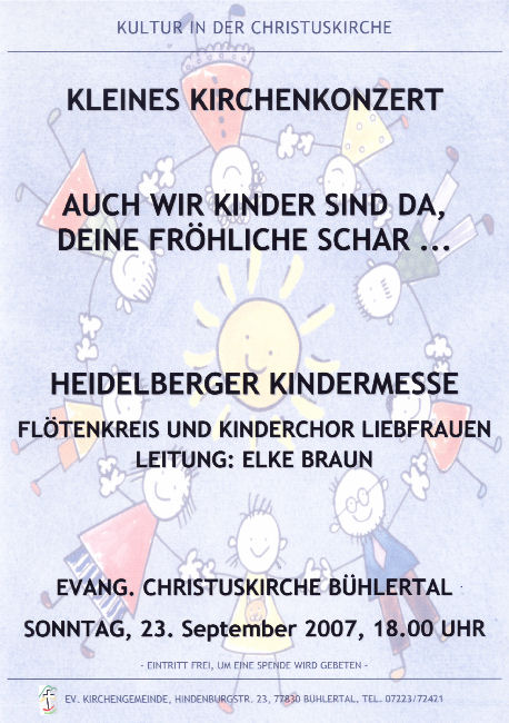 Plakat Heidelberger Kindermesse